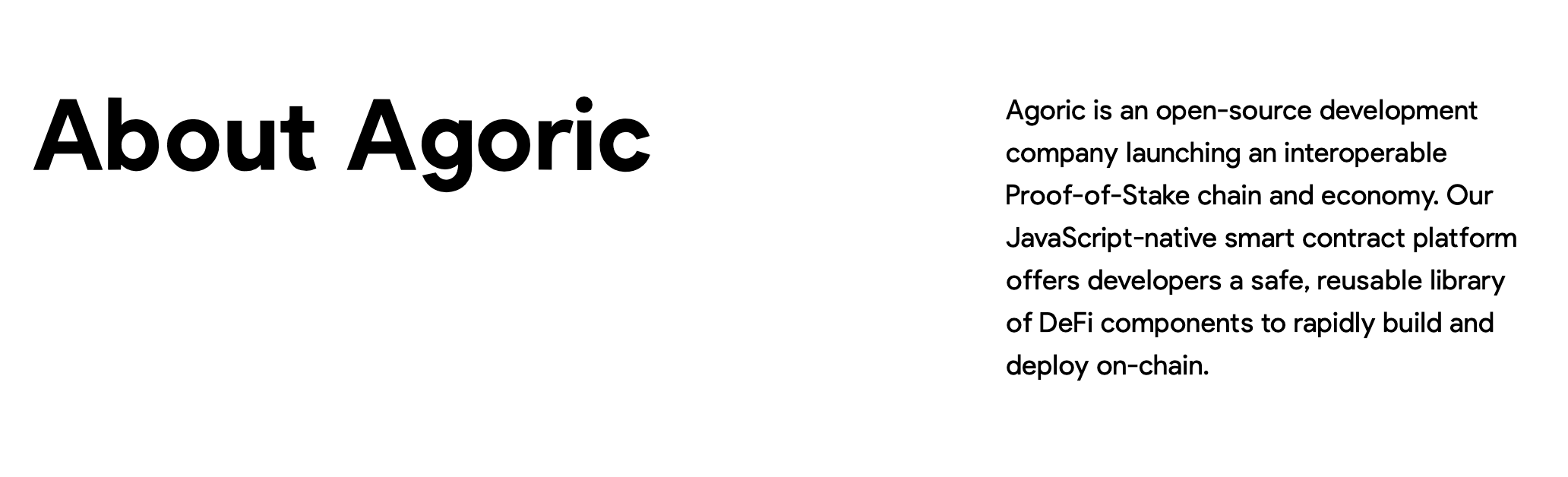 Agoric About