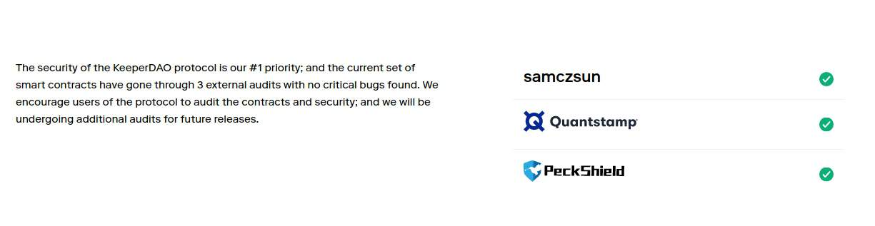 KeeperDAO Audits