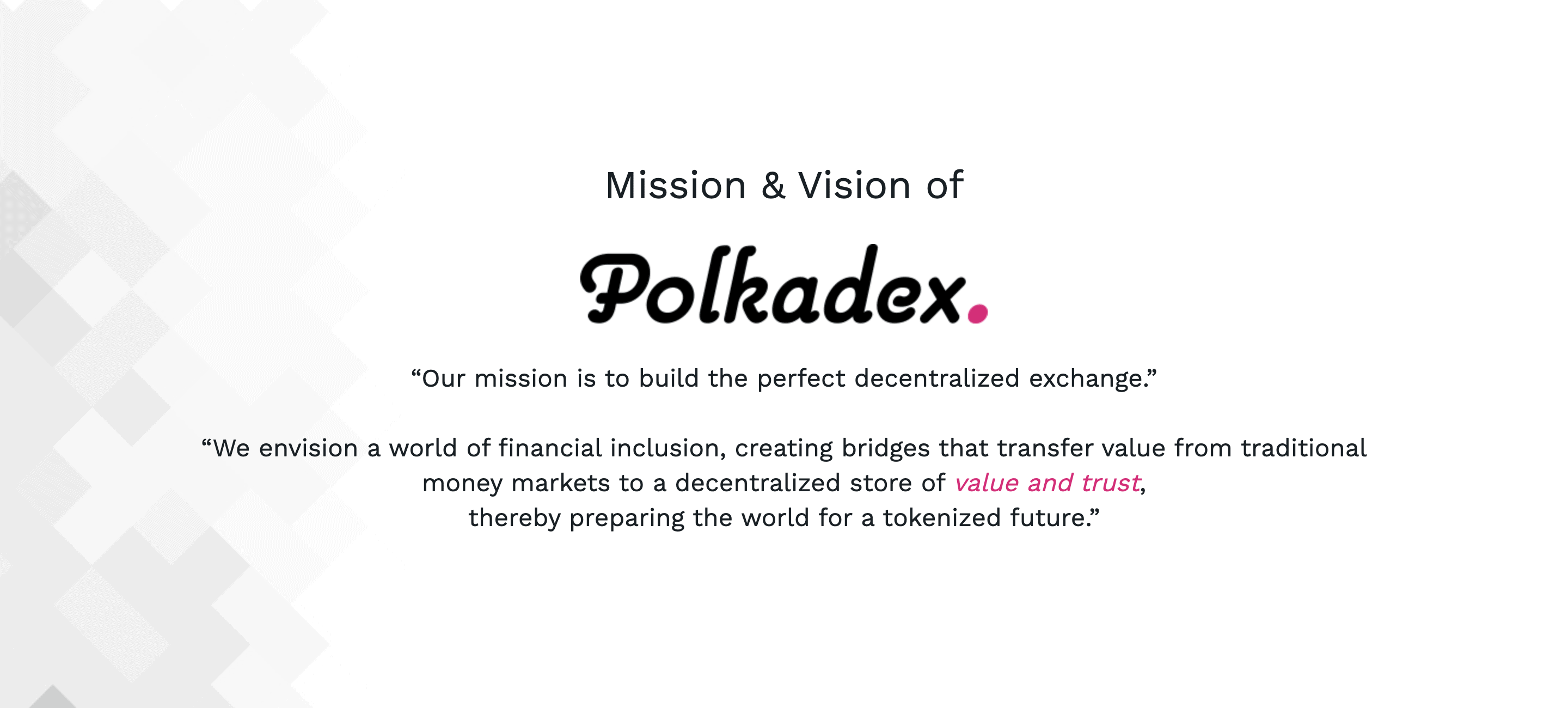 Polkadex Mission and Vision