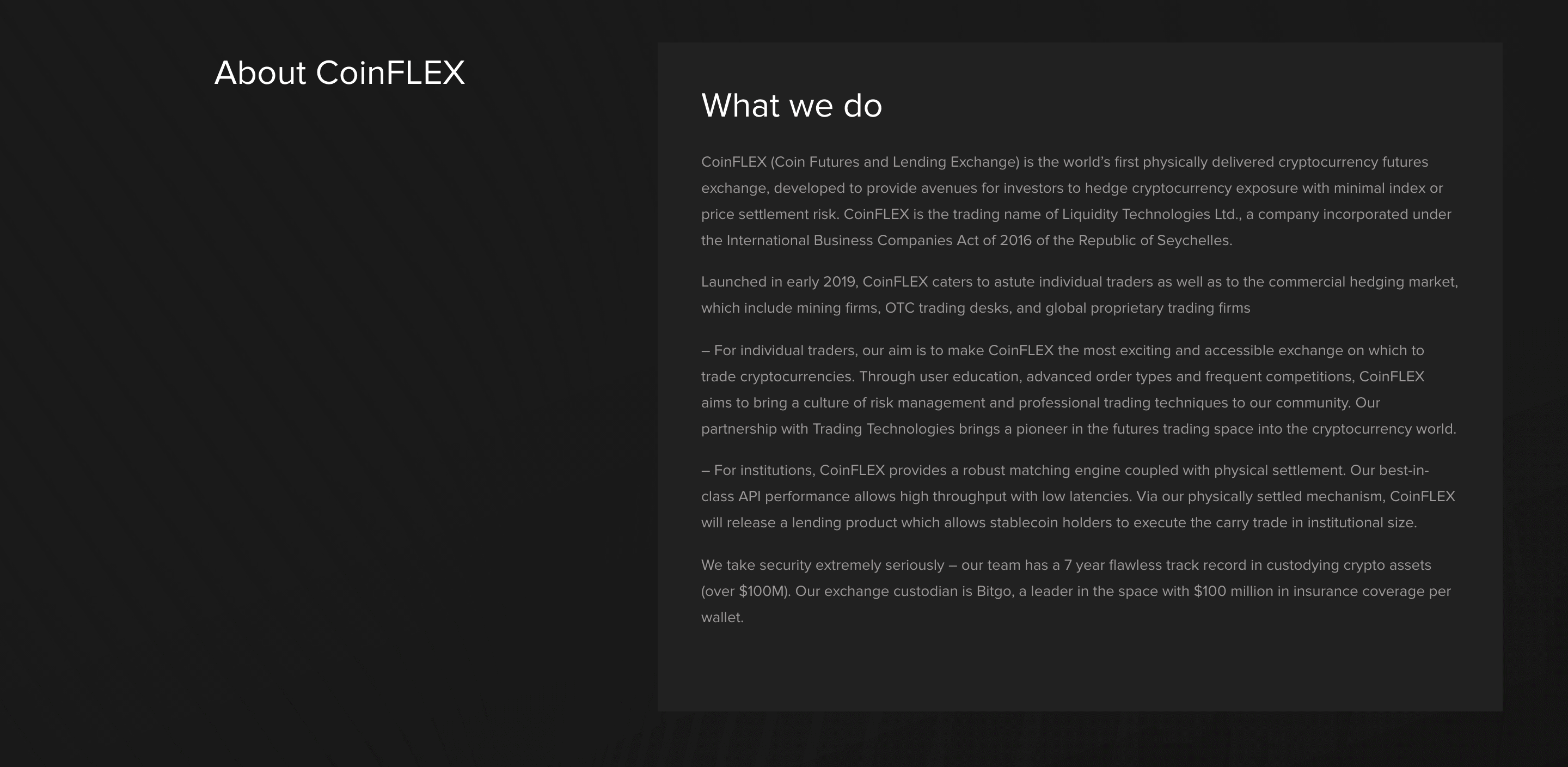 CoinFLEX How it Works
