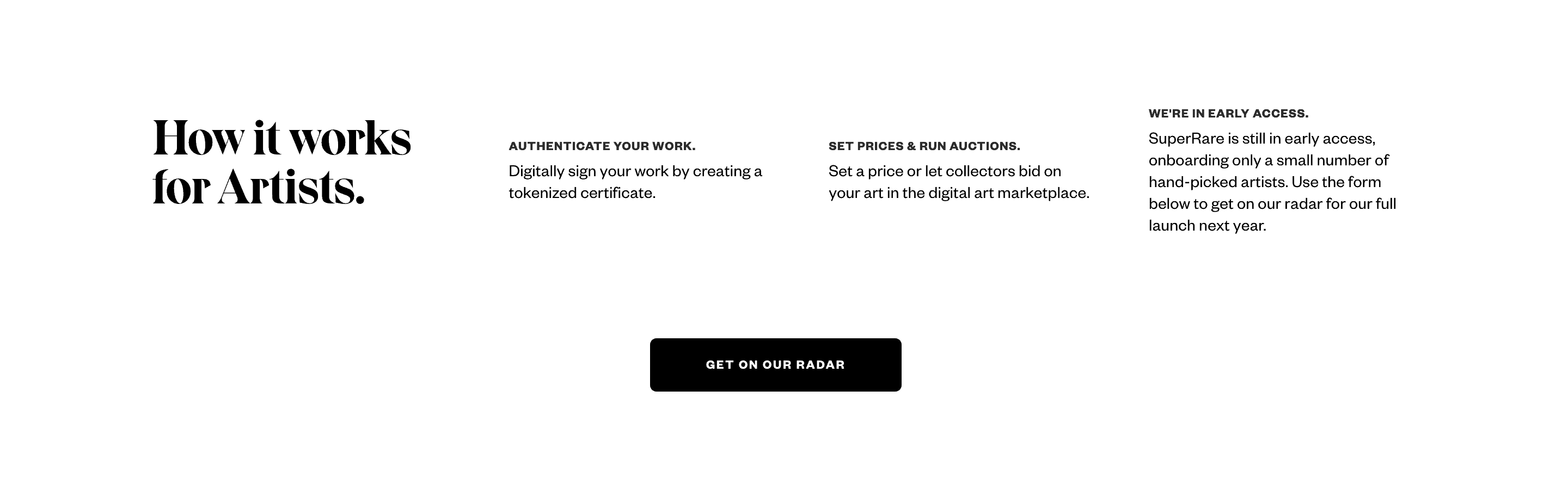 SuperRare How It Works for Artists