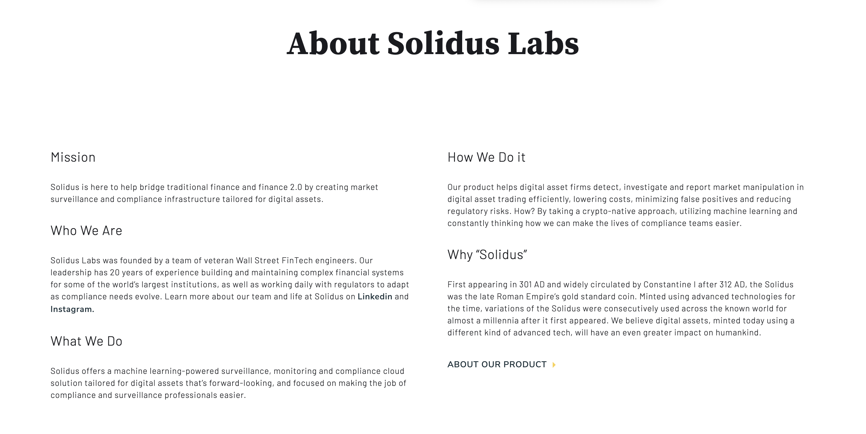 Solidus Labs About