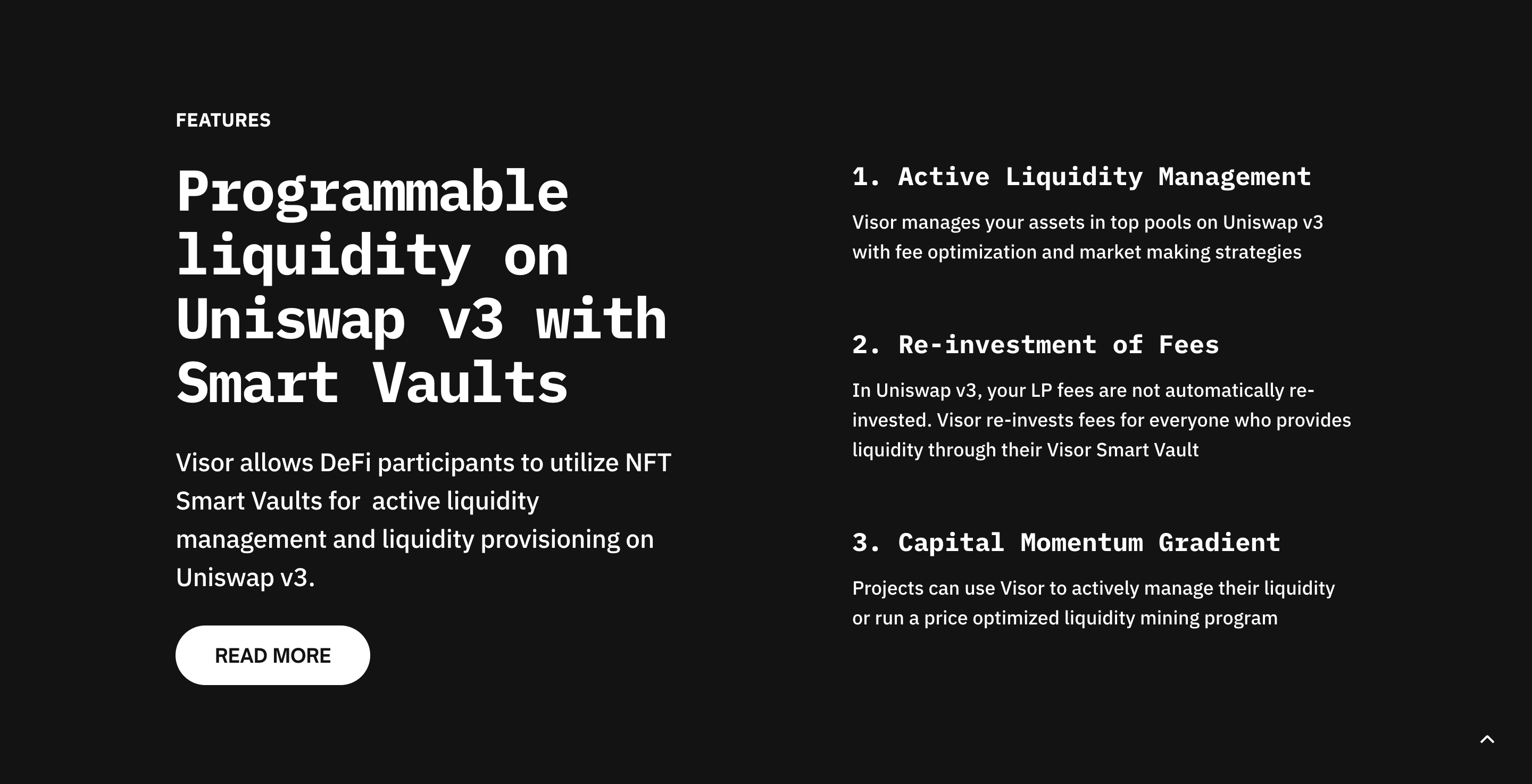 Visor Finance Features