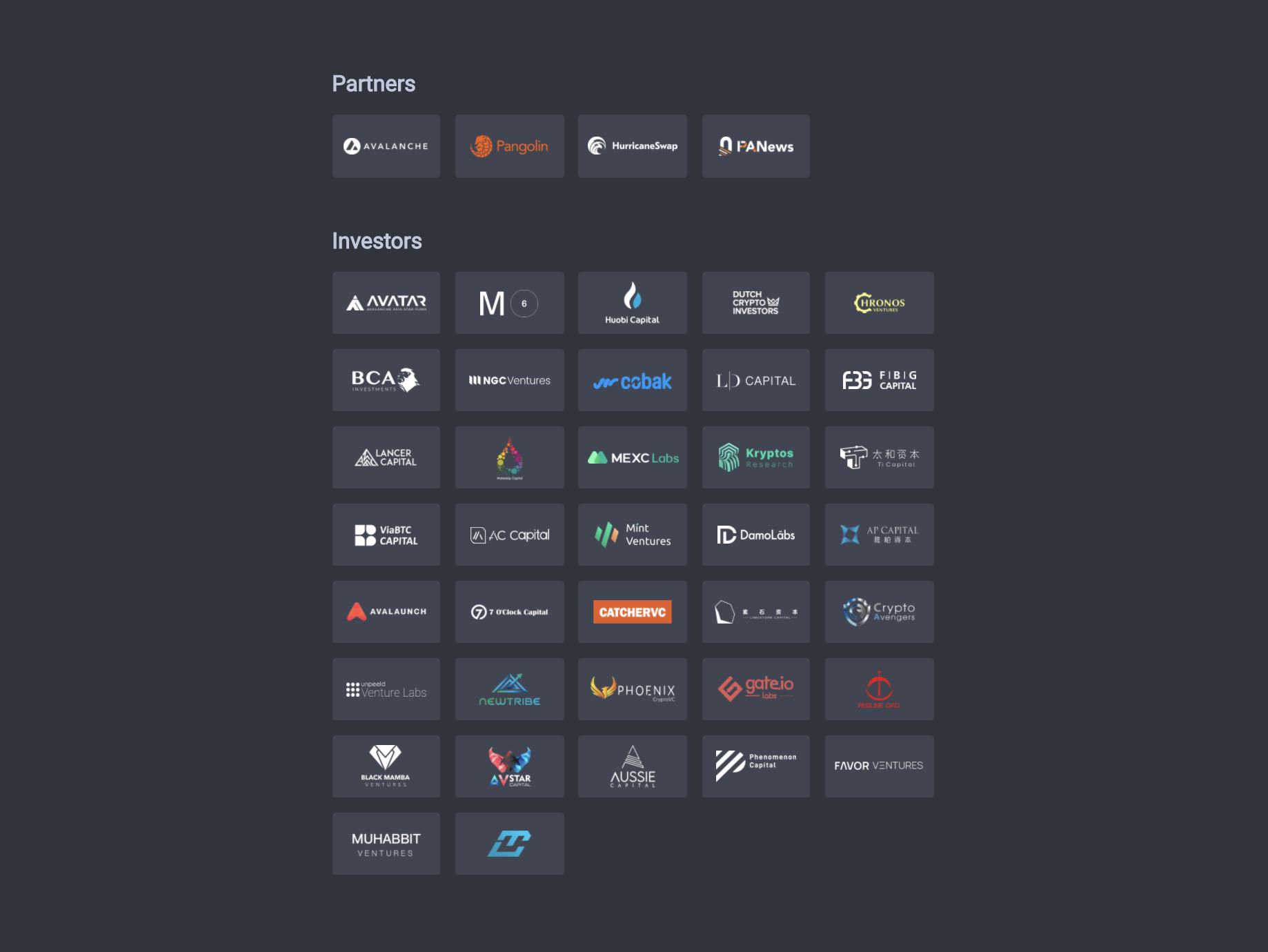 Vee.Finance Partners and Investors