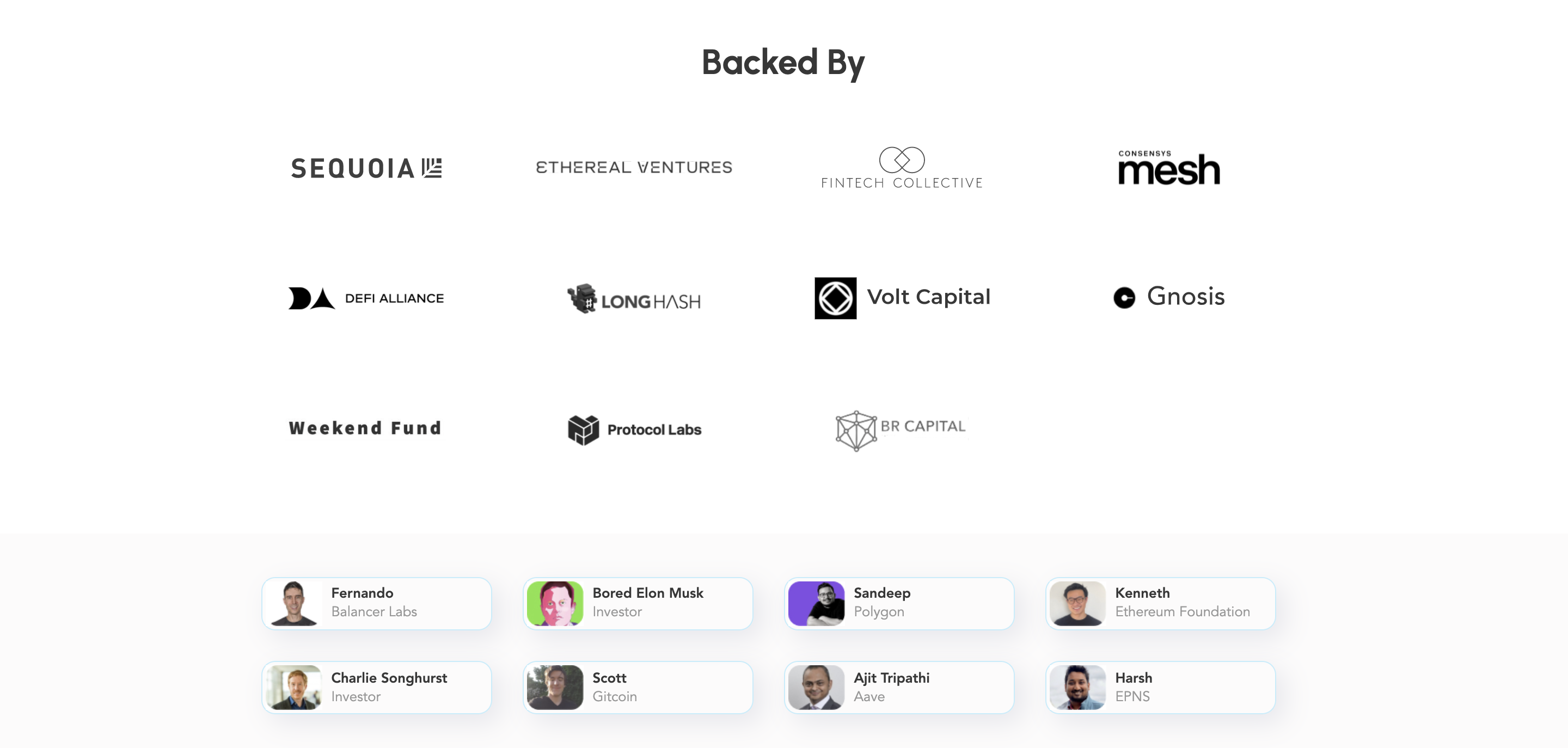 Coinshift Backers
