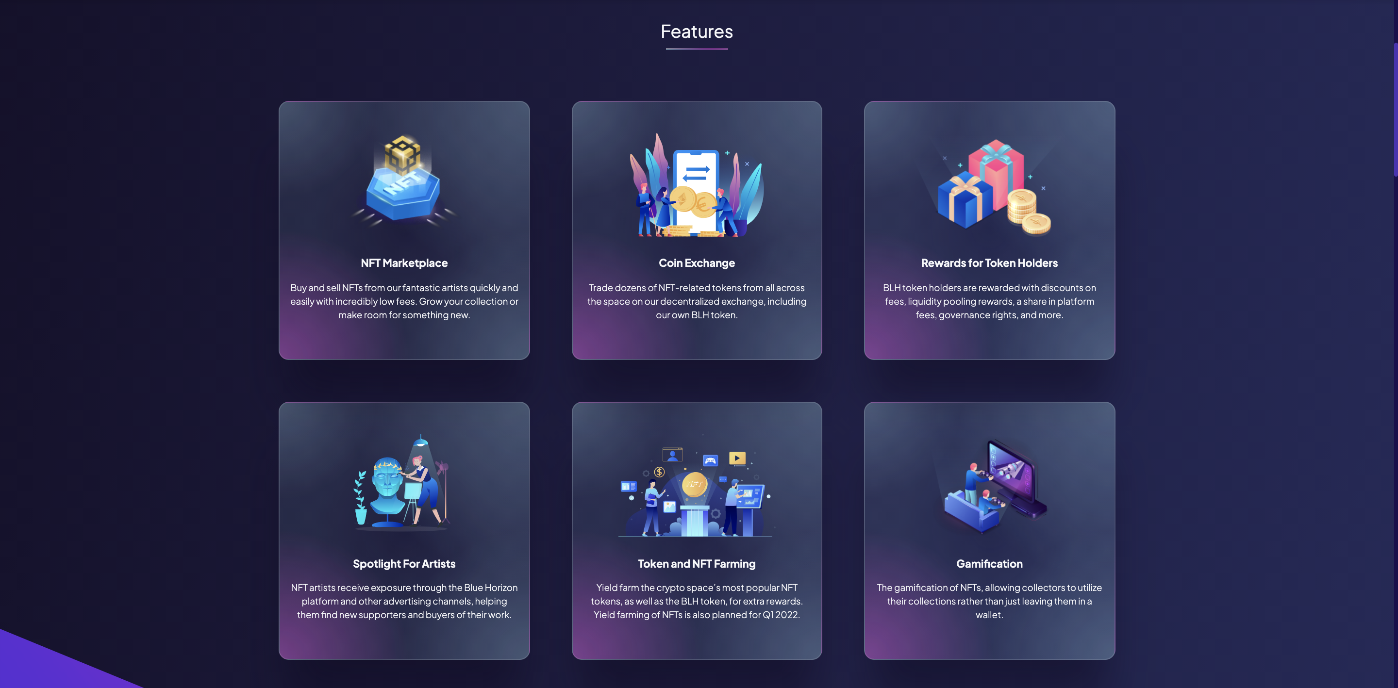 Blue Horizon Features