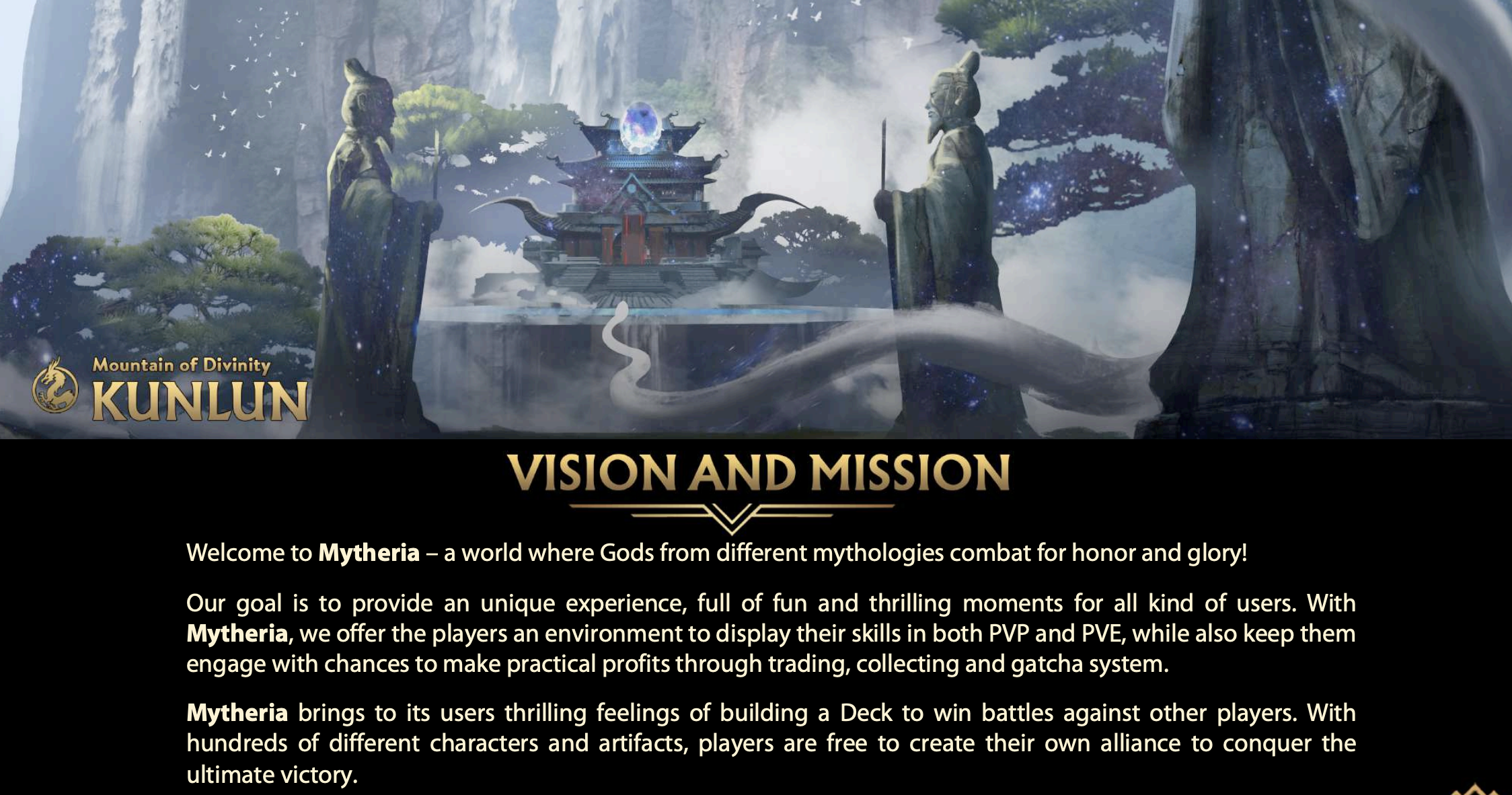 Mytheria Vision and Mission