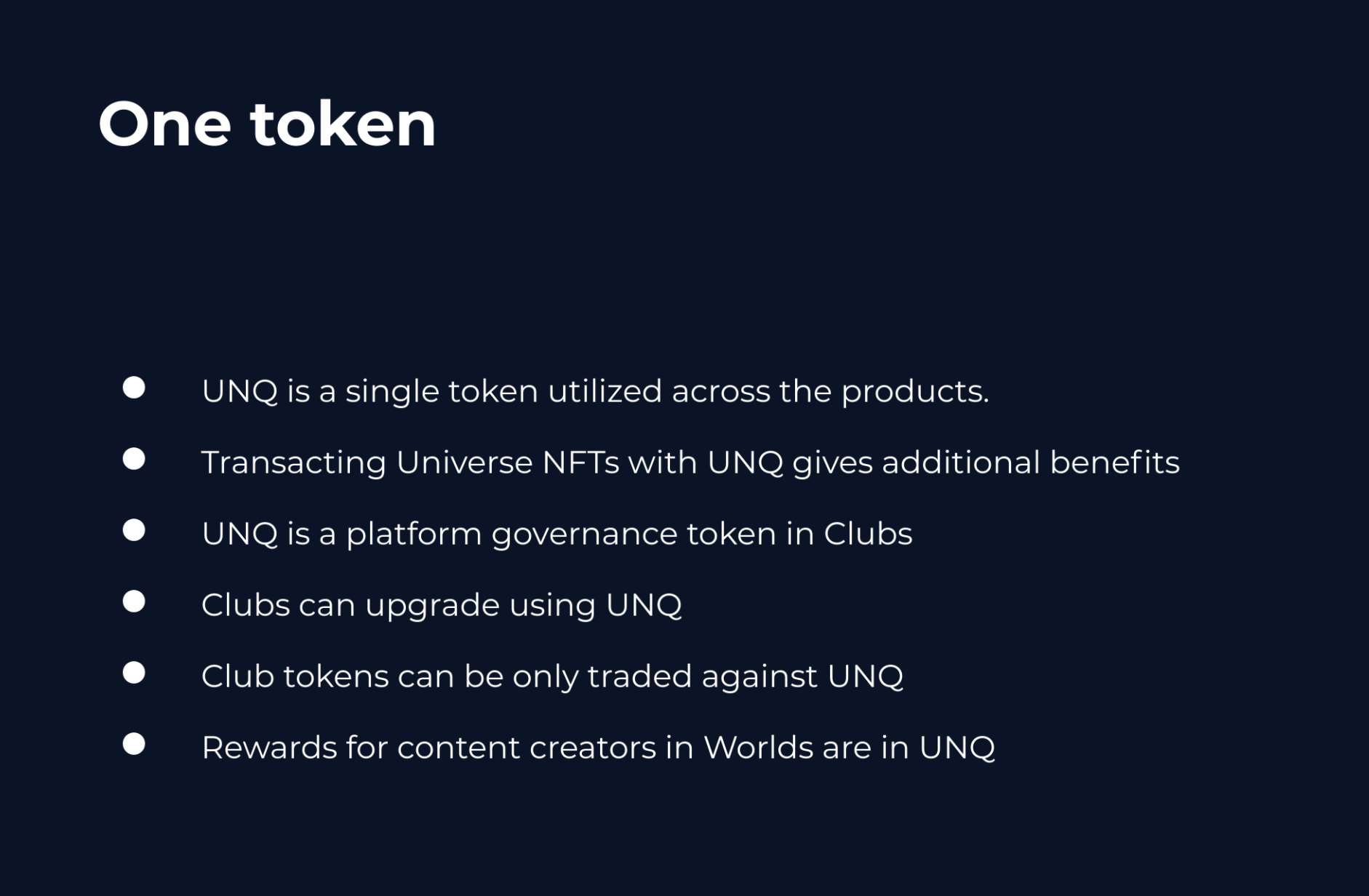 UNQ Club Token Info