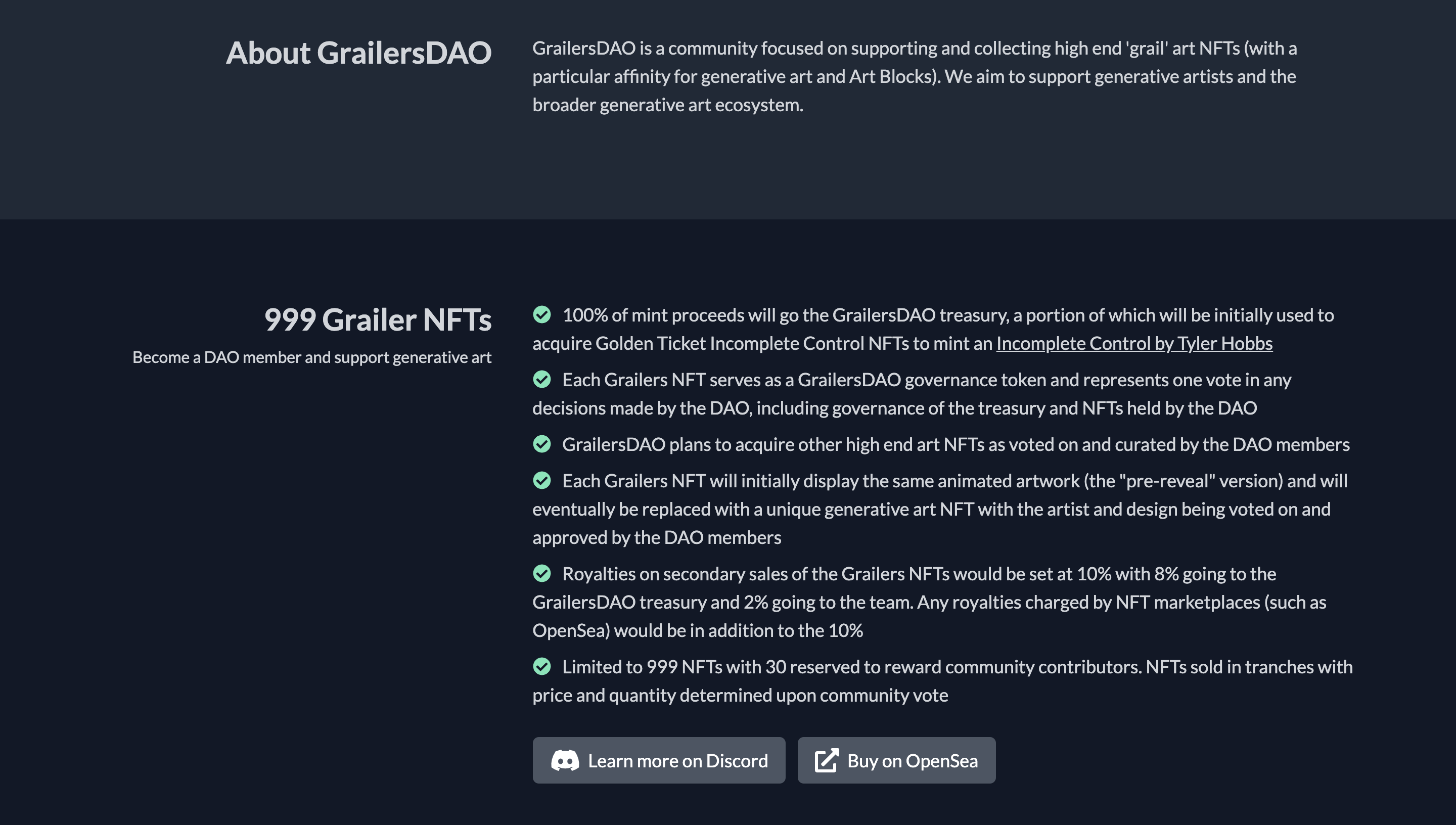 GrailersDAO About
