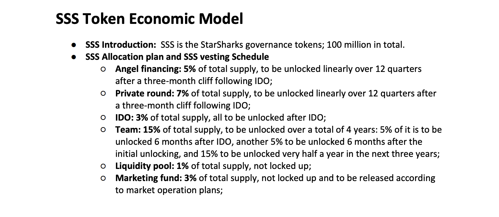 Star Sharks SSS Token Info