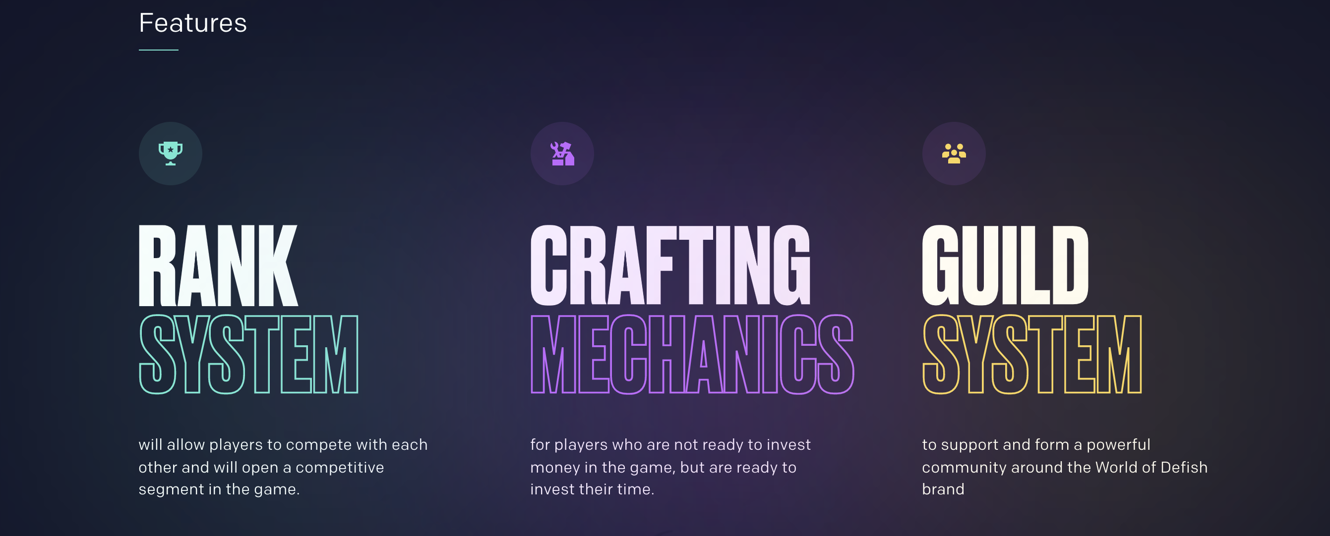 World of Defish Features