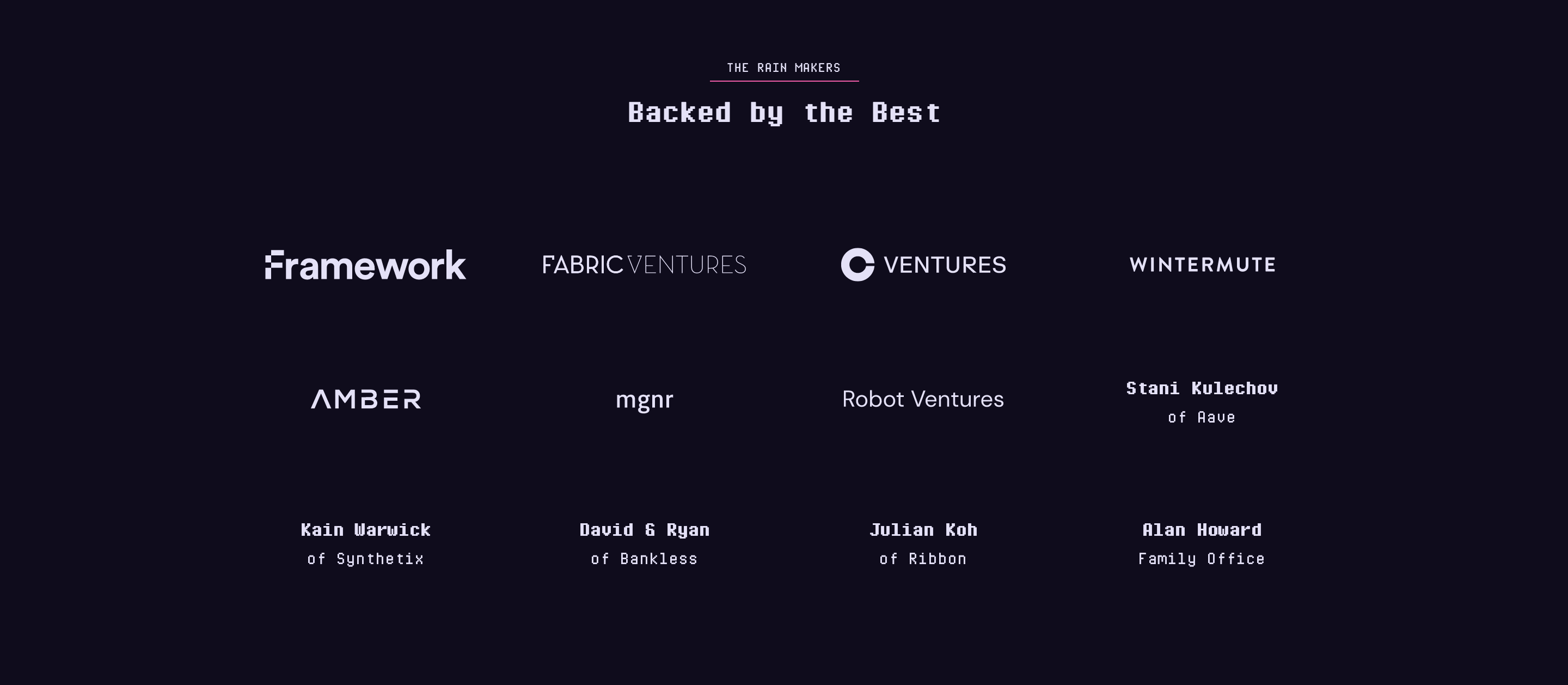 Voltz Protocol Backers