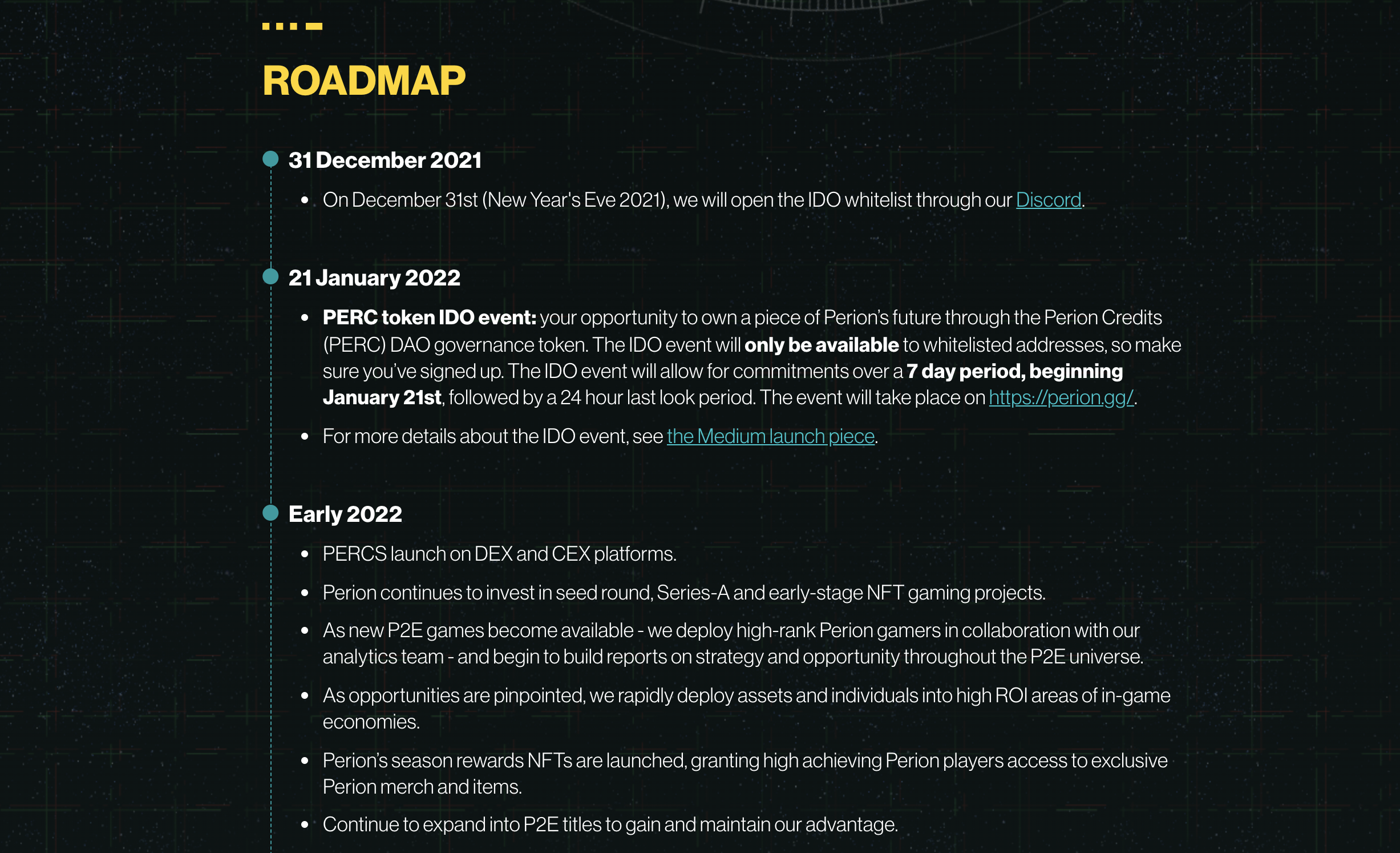 Perion Roadmap