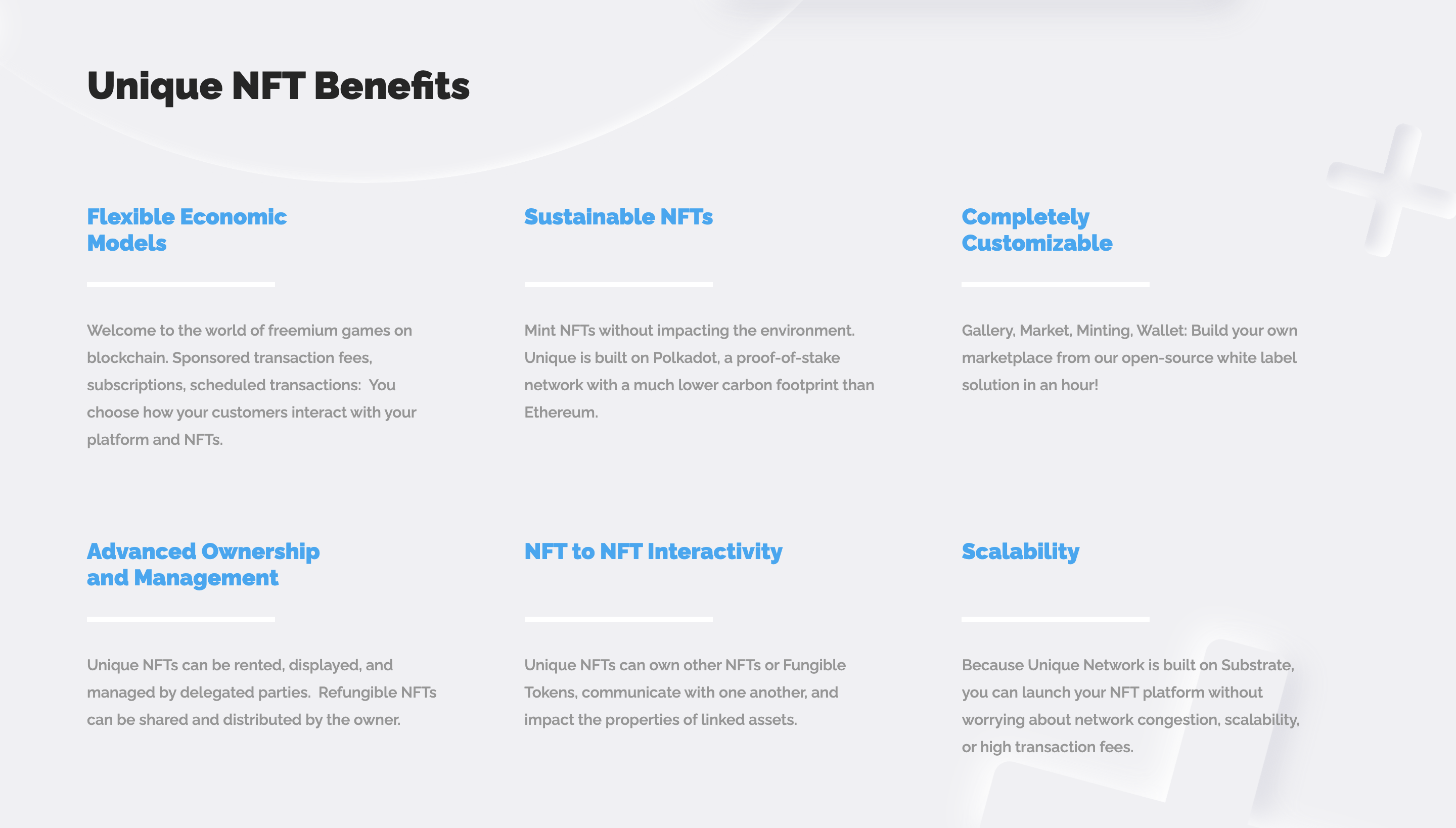 Unique Network Benefits