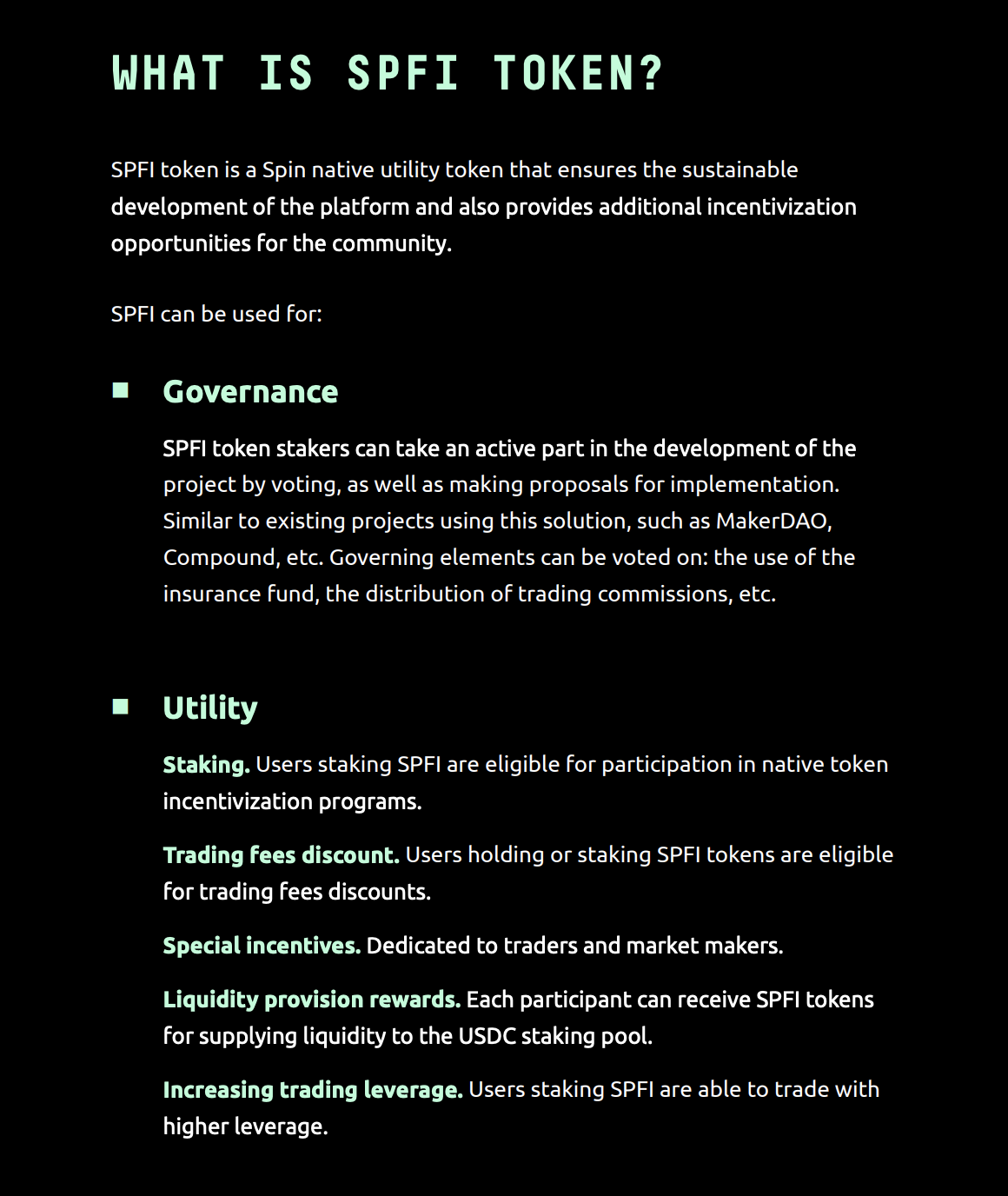 Spin Token Info