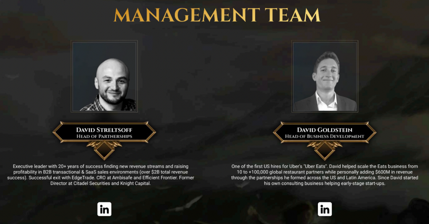 Legends of Aria Management Team