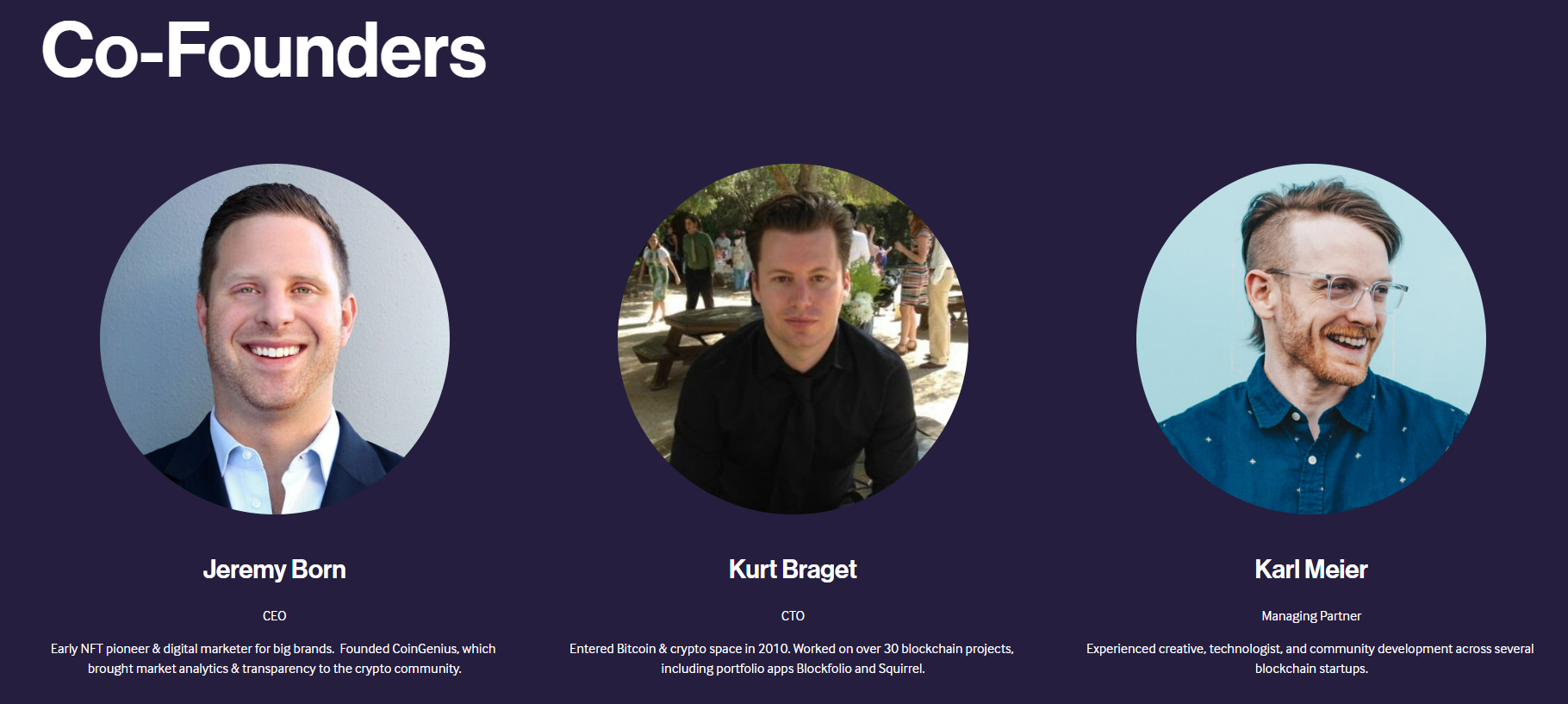 NFT Genius Co - Founders