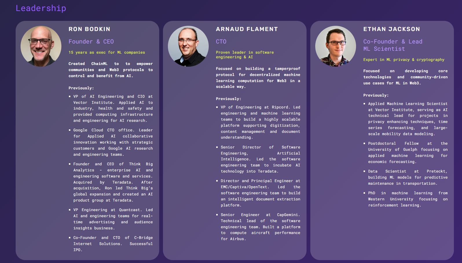 ChainML Leadership 1