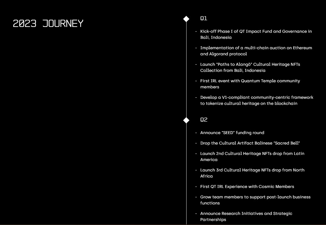 Quantum Temple Roadmap