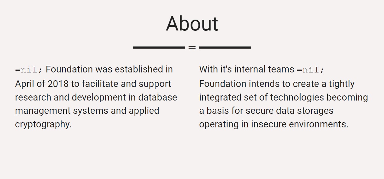 Nil Foundation About