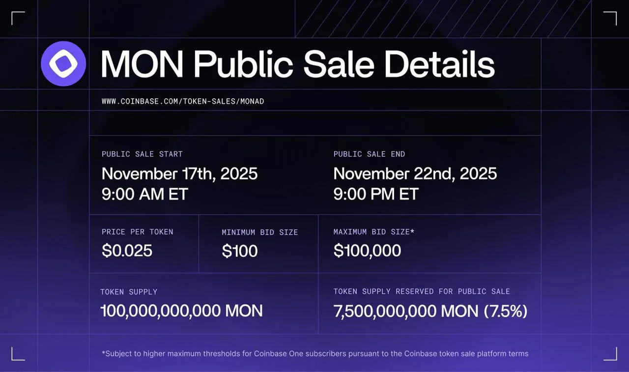 Monad Public Sale