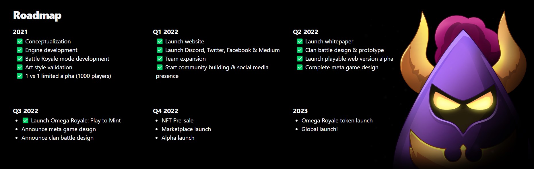 Omega Royale Roadmap