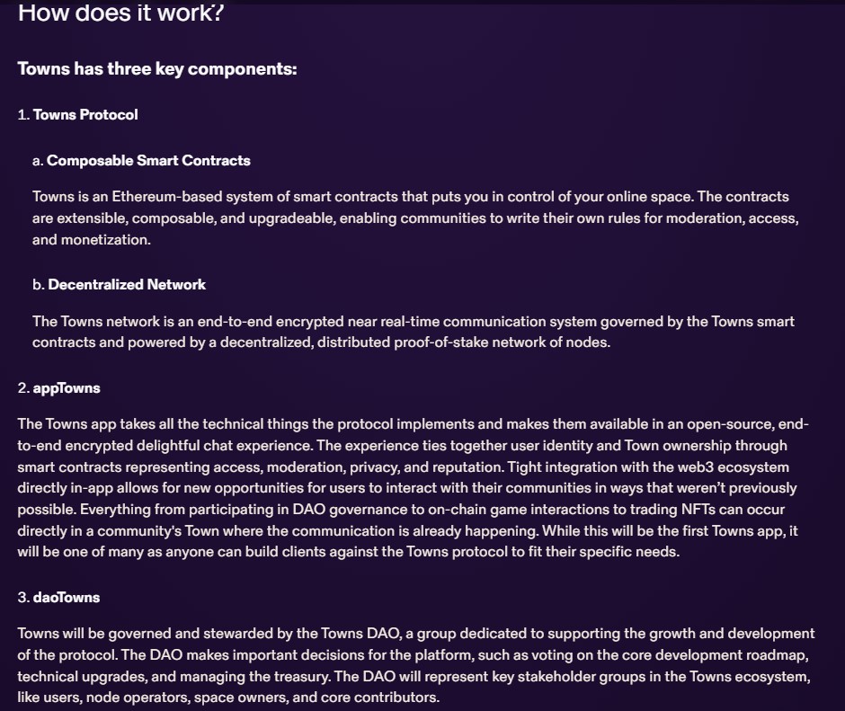 Towns How Does It Work