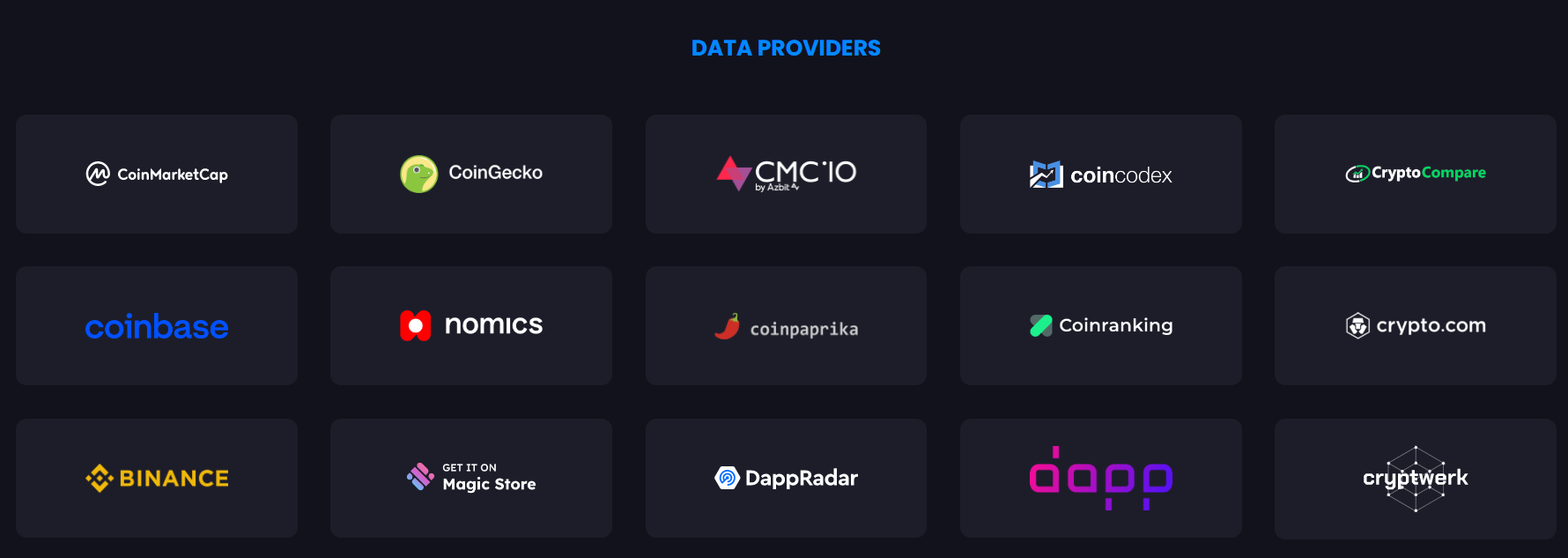 Beldex Data Providers
