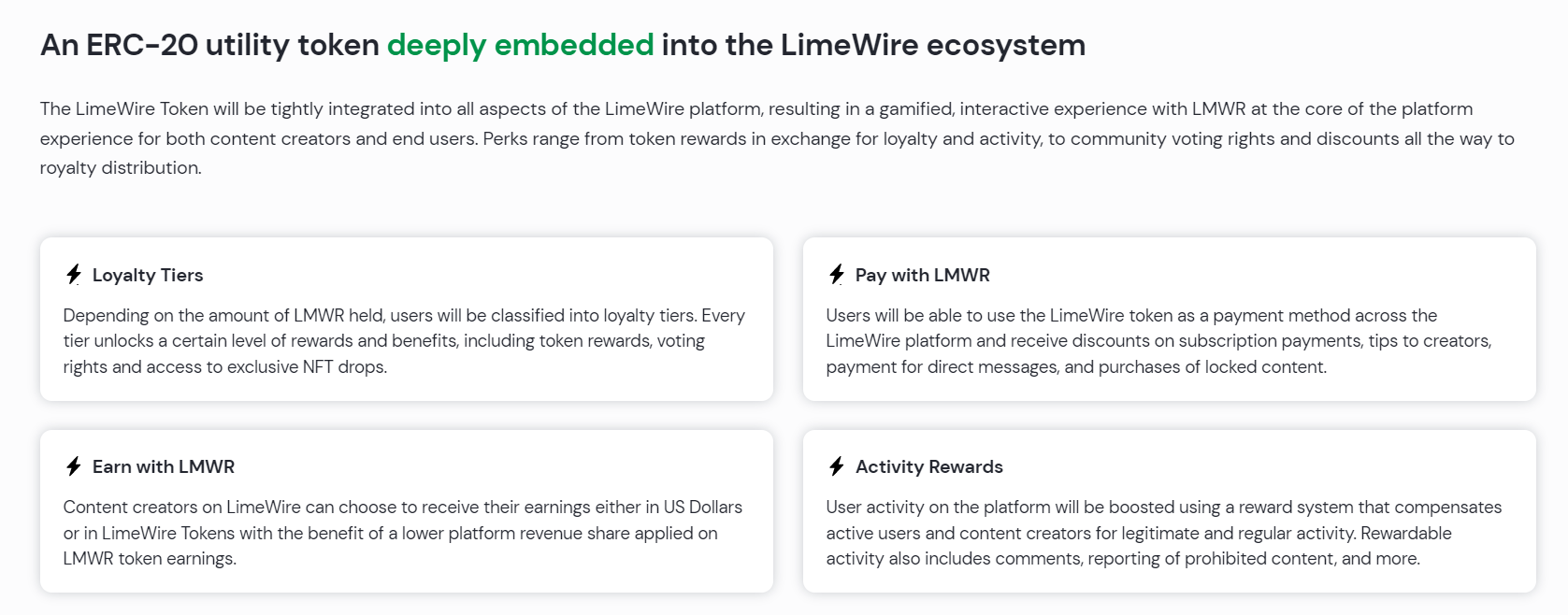 LimeWire Token Info