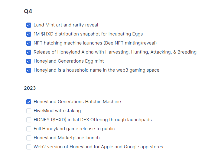 Honeyland Roadmap 3