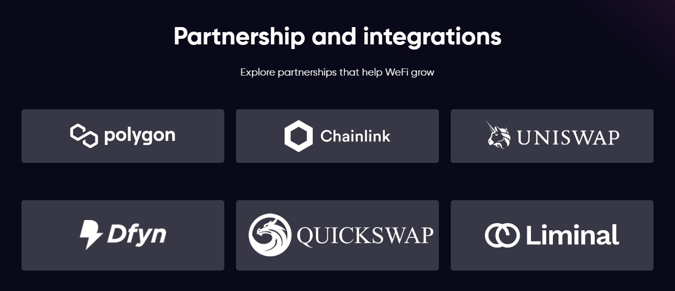 WeFi Partnership and Integrations