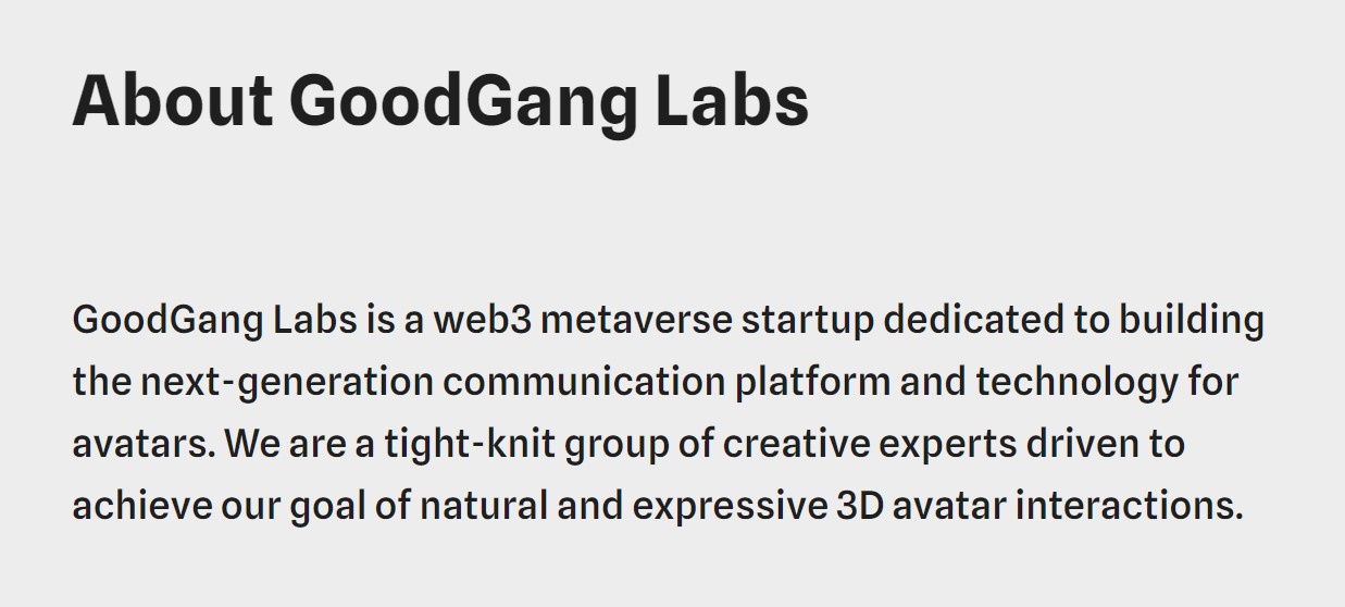 GoodGang Labs About