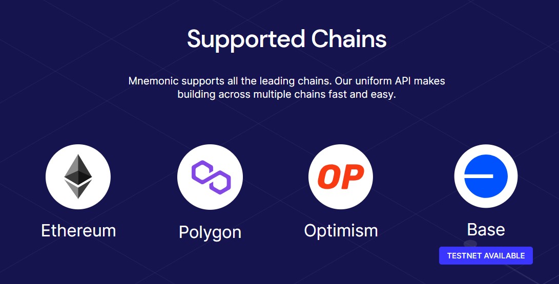 Mnemonic Supported Chains