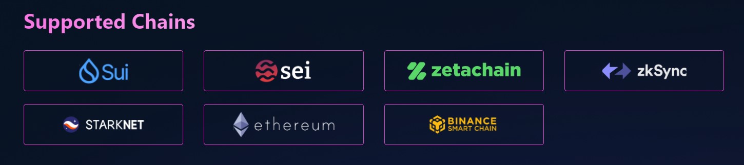 SeaPad Supported Chains
