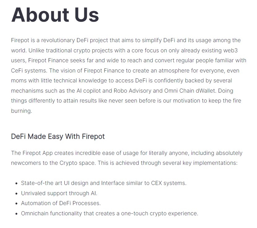 Firepot Finance About