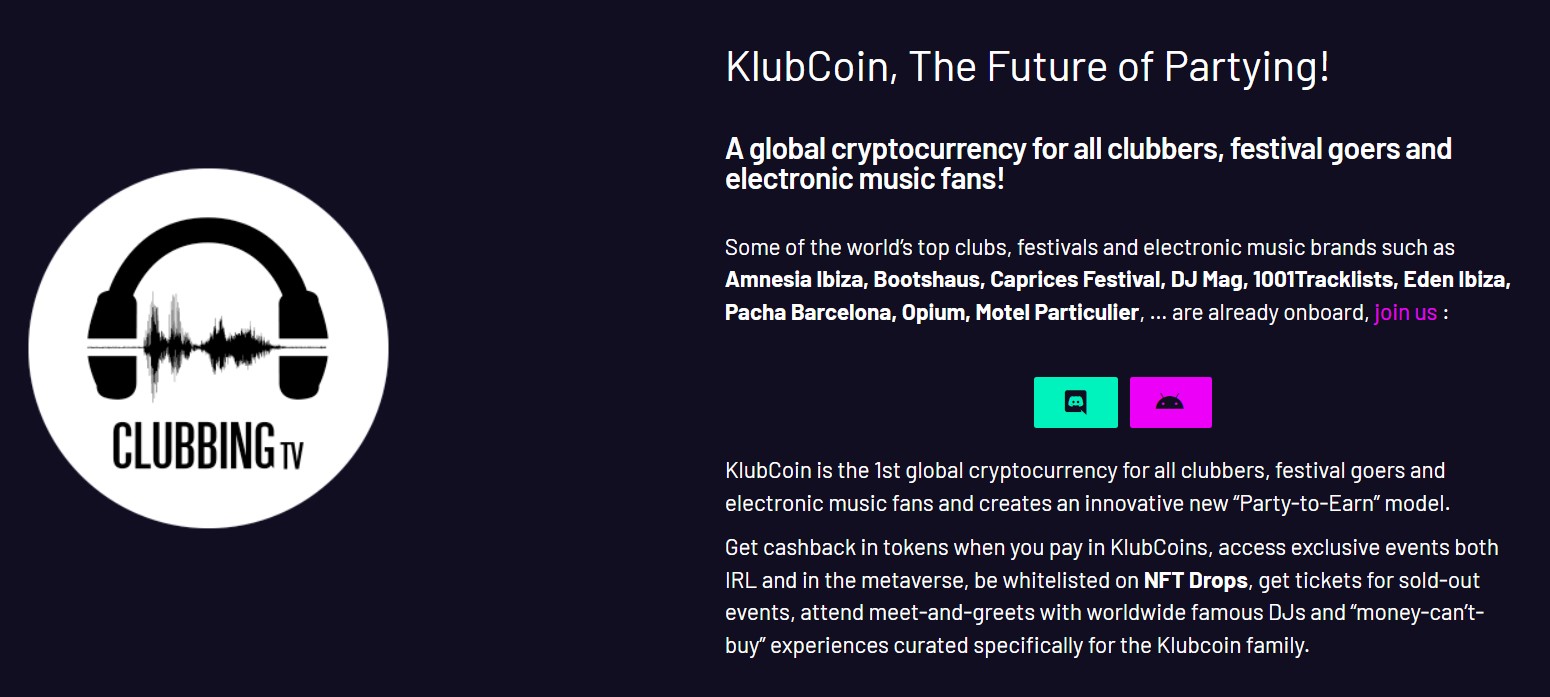Klubcoin About