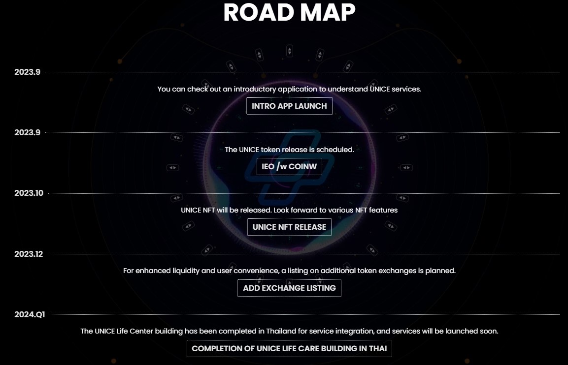 Unice Roadmap