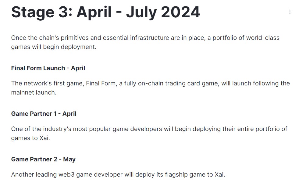 Xai Roadmap 3