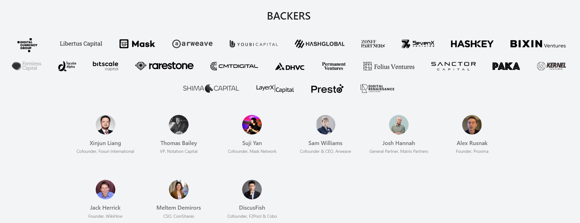 Meson.Network Backers