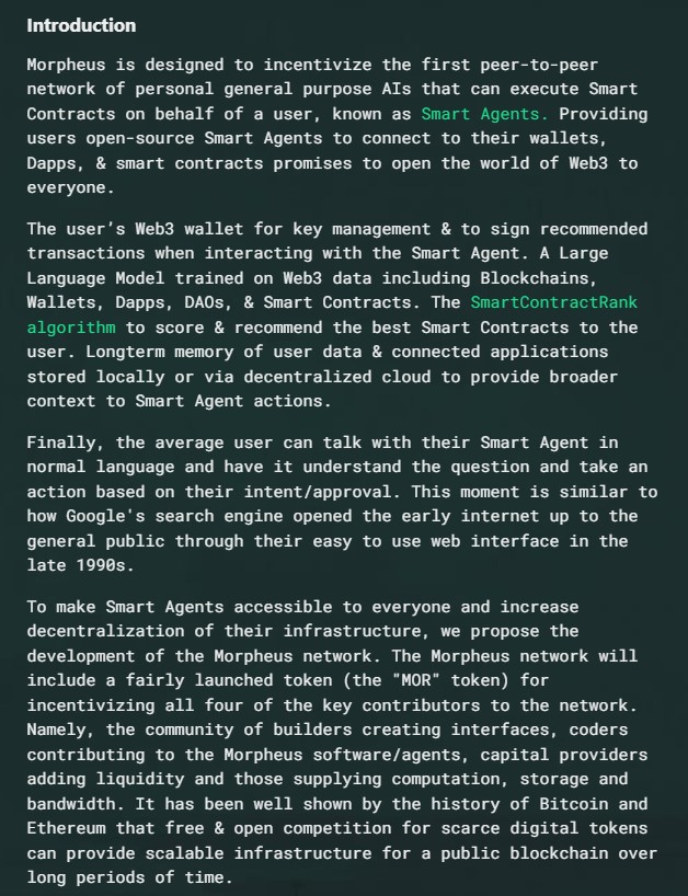 Morpheus Introduction