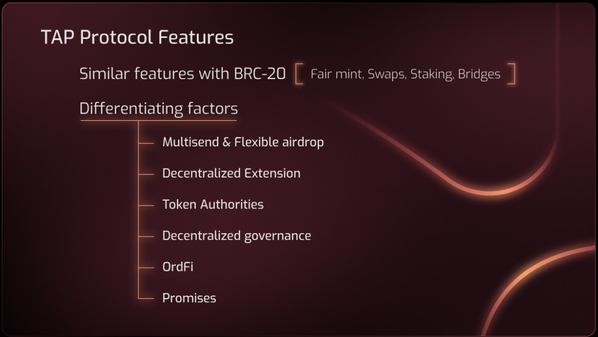 TAP Protocol Features