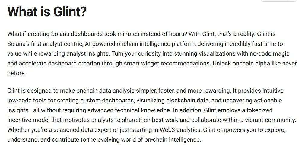Glint Analytics About