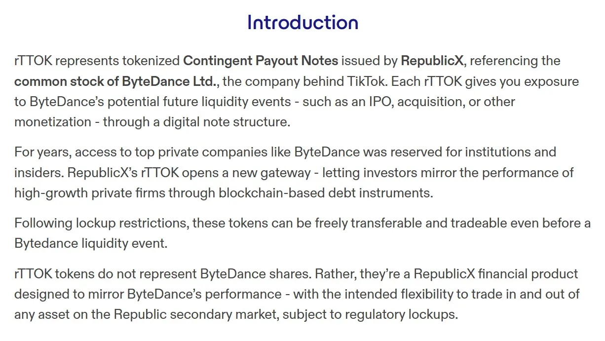 ByteDance rTTOK Introduction