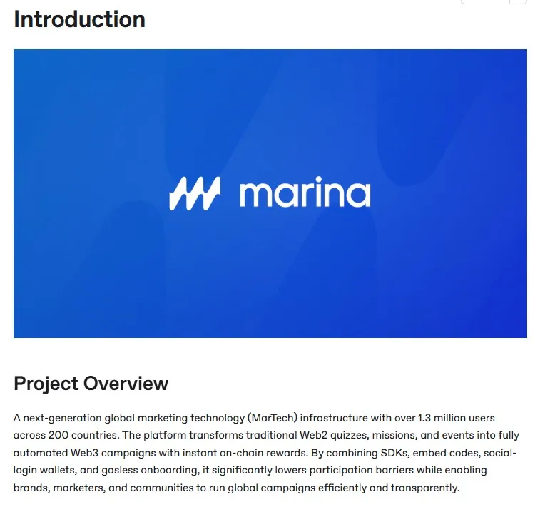 Marina Protocol About
