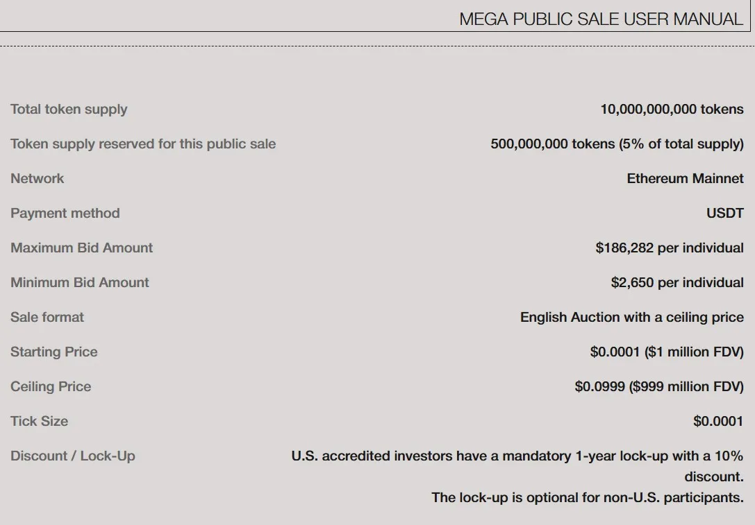 MegaETH Sale Details